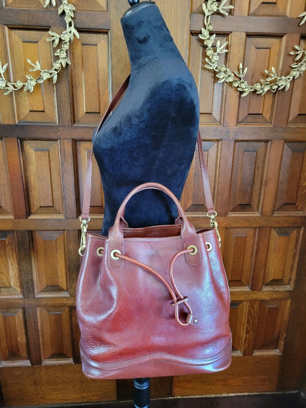 Monsac Montreal Drawstring Handbag, Cognac